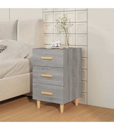 vidaXL Bedside Cabinet Grey Sonoma 40x40x66 cm Engineered Wood