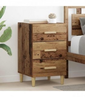 vidaXL Bedside Cabinet Old Wood 40 x 40 x 66 cm Engineered Wood