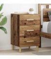 vidaXL Bedside Cabinet Old Wood 40 x 40 x 66 cm Engineered Wood