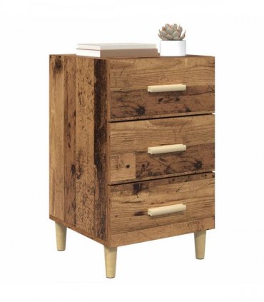 vidaXL Bedside Cabinet Old Wood 40 x 40 x 66 cm Engineered Wood