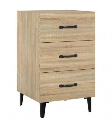 vidaXL Bedside Cabinet Sonoma Oak 40x40x66 cm Engineered Wood — V0672030183