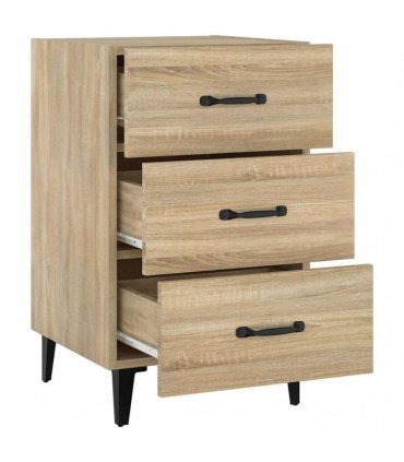 vidaXL Bedside Cabinet Sonoma Oak 40x40x66 cm Engineered Wood — V0672030183