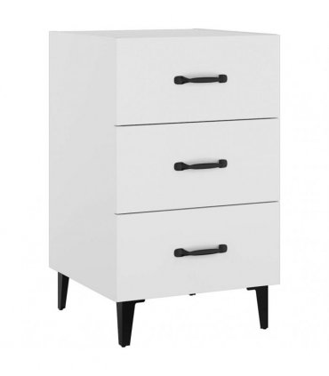 vidaXL Bedside Cabinet White 40x40x66 cm Engineered Wood