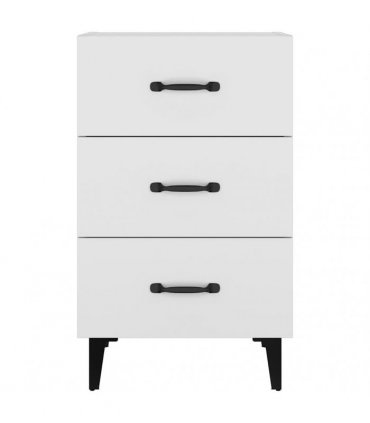 vidaXL Bedside Cabinet White 40x40x66 cm Engineered Wood