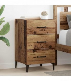 vidaXL Bedside Cabinet Old Wood 40 x 40.5 x 66 cm Engineered Wood