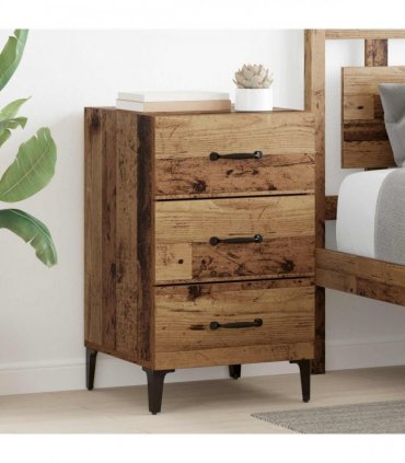 vidaXL Bedside Cabinet Old Wood 40 x 40.5 x 66 cm Engineered Wood