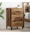 vidaXL Bedside Cabinet Old Wood 40 x 40.5 x 66 cm Engineered Wood