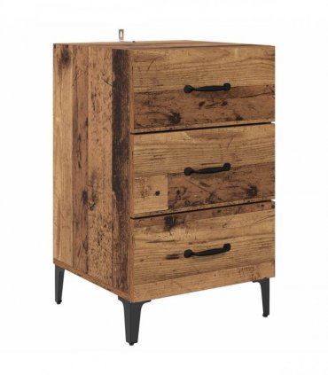 vidaXL Bedside Cabinet Old Wood 40 x 40.5 x 66 cm Engineered Wood