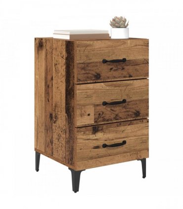 vidaXL Bedside Cabinet Old Wood 40 x 40.5 x 66 cm Engineered Wood