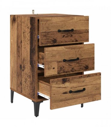 vidaXL Bedside Cabinet Old Wood 40 x 40.5 x 66 cm Engineered Wood