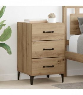 vidaXL Bedside Cabinet Artisan Oak 40 x 40.5 x 66 cm Engineered Wood