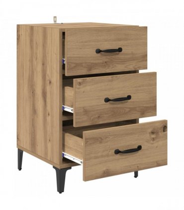 vidaXL Bedside Cabinet Artisan Oak 40 x 40.5 x 66 cm Engineered Wood