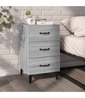 vidaXL Bedside Cabinet Grey Sonoma 40x40x66 cm Engineered Wood — V0672030188