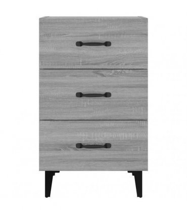 vidaXL Bedside Cabinet Grey Sonoma 40x40x66 cm Engineered Wood — V0672030188