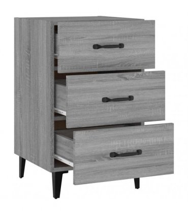 vidaXL Bedside Cabinet Grey Sonoma 40x40x66 cm Engineered Wood — V0672030188