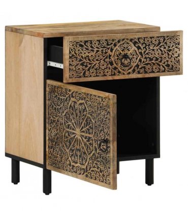 vidaXL Bedside Cabinet 50x33x60 cm Solid Wood Mango