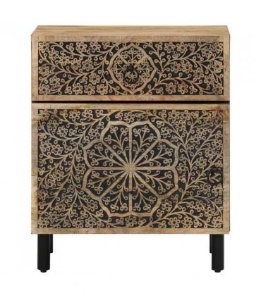 vidaXL Bedside Cabinet 50x33x60 cm Solid Wood Mango