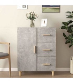 vidaXL Sideboard Concrete Grey 69.5x34x90 cm Engineered Wood — V0672030232