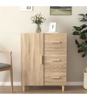 vidaXL Sideboard Sonoma Oak 69.5x34x90 cm Engineered Wood — V0672030237