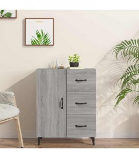 vidaXL Sideboard Grey Sonoma 69.5x34x90 cm Engineered Wood — V0672030239