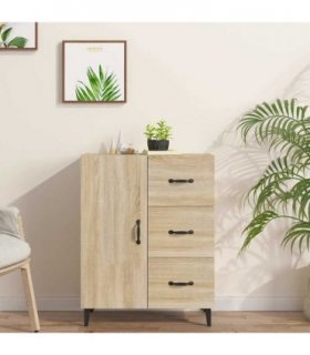 vidaXL Sideboard Sonoma Oak 69.5x34x90 cm Engineered Wood — V0672030244