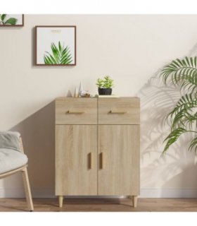 vidaXL Sideboard Sonoma Oak 69.5x34x90 cm Engineered Wood — V0672030251