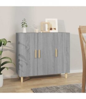 vidaXL Sideboard Grey Sonoma 90x34x80 cm Engineered Wood