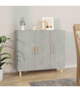 vidaXL Sideboard Concrete Grey 90x34x80 cm Engineered Wood