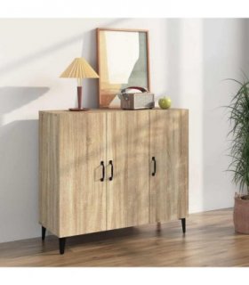 vidaXL Sideboard Sonoma Oak 90x34x80 cm Engineered Wood