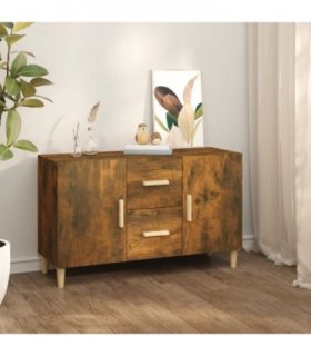 vidaXL Sideboard Smoked Oak 100x36x60 cm Engineered Wood