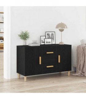 vidaXL Sideboard Black Oak 100x36x60 cm Engineered Wood