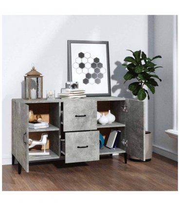 vidaXL Sideboard Concrete Grey 100x36x60 cm Engineered Wood — V0672030298