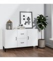 vidaXL Sideboard | White | Engineered wood | Medium | Sideboard | Rectangular