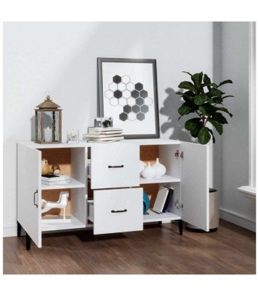 vidaXL Sideboard | White | Engineered wood | Medium | Sideboard | Rectangular