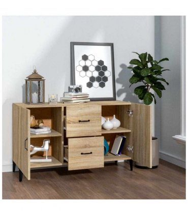 vidaXL Sideboard | Sonoma oak | Engineered wood | 100 x 36 x 60 cm | Sideboard