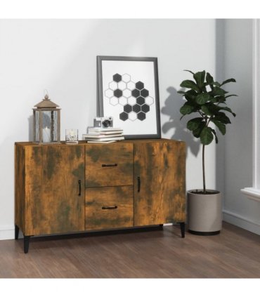 vidaXL Sideboard Smoked Oak 100x36x60 cm Engineered Wood — V0672030302
