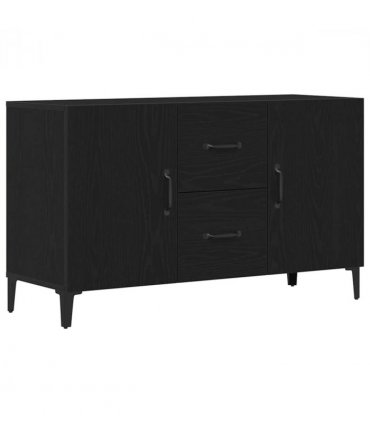 vidaXL Sideboard Black Oak 100 x 36 x 60 cm Engineered Wood