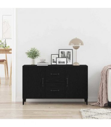 vidaXL Sideboard Black Oak 100 x 36 x 60 cm Engineered Wood
