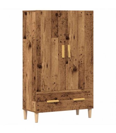 vidaXL Highboard Old Wood 70x31x115 cm Engineered Wood