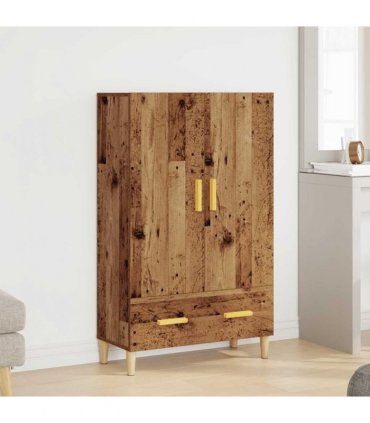 vidaXL Highboard Old Wood 70x31x115 cm Engineered Wood