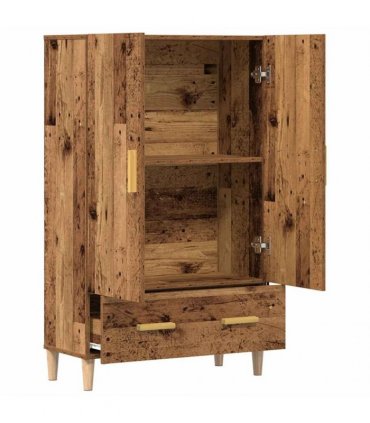 vidaXL Highboard Old Wood 70x31x115 cm Engineered Wood