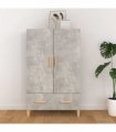 vidaXL Highboard Concrete Grey 70x31x115 cm Engineered Wood