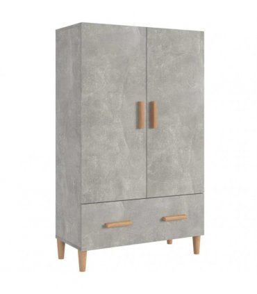 vidaXL Highboard Concrete Grey 70x31x115 cm Engineered Wood