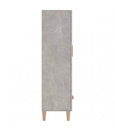 vidaXL Highboard Concrete Grey 70x31x115 cm Engineered Wood