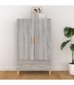 vidaXL Highboard Grey Sonoma 70x31x115 cm Engineered Wood