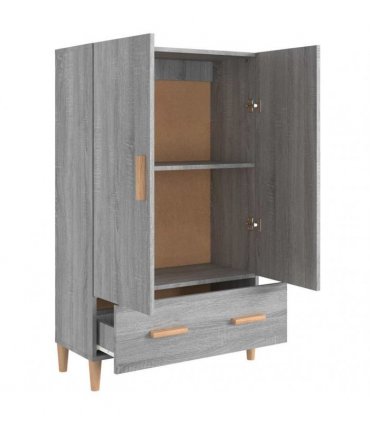 vidaXL Highboard Grey Sonoma 70x31x115 cm Engineered Wood