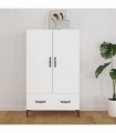 vidaXL Highboard | White | Engineered wood | Tall | Highboard | Rectangular