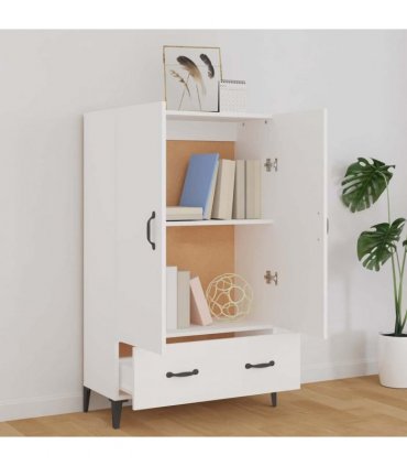 vidaXL Highboard | White | Engineered wood | Tall | Highboard | Rectangular