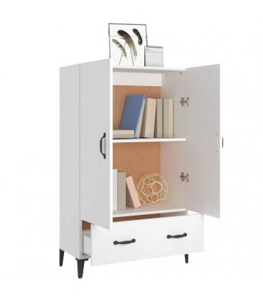 vidaXL Highboard | White | Engineered wood | Tall | Highboard | Rectangular