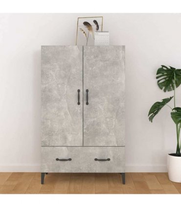 vidaXL Highboard Concrete Grey 70x31x115 cm Engineered Wood — V0672030315